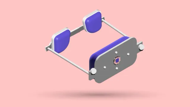 A 3D chest compression brace with two padded plates and a pressure gauge