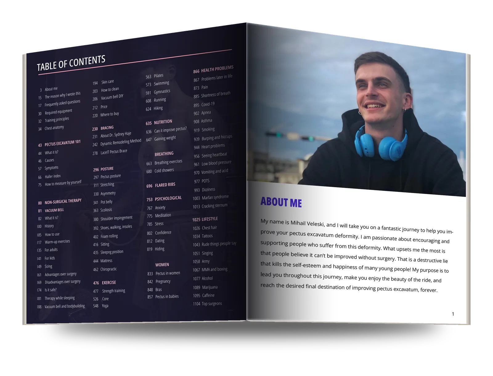The Breathe Deeper contents spread, listing all 93 chapters with their page numbers