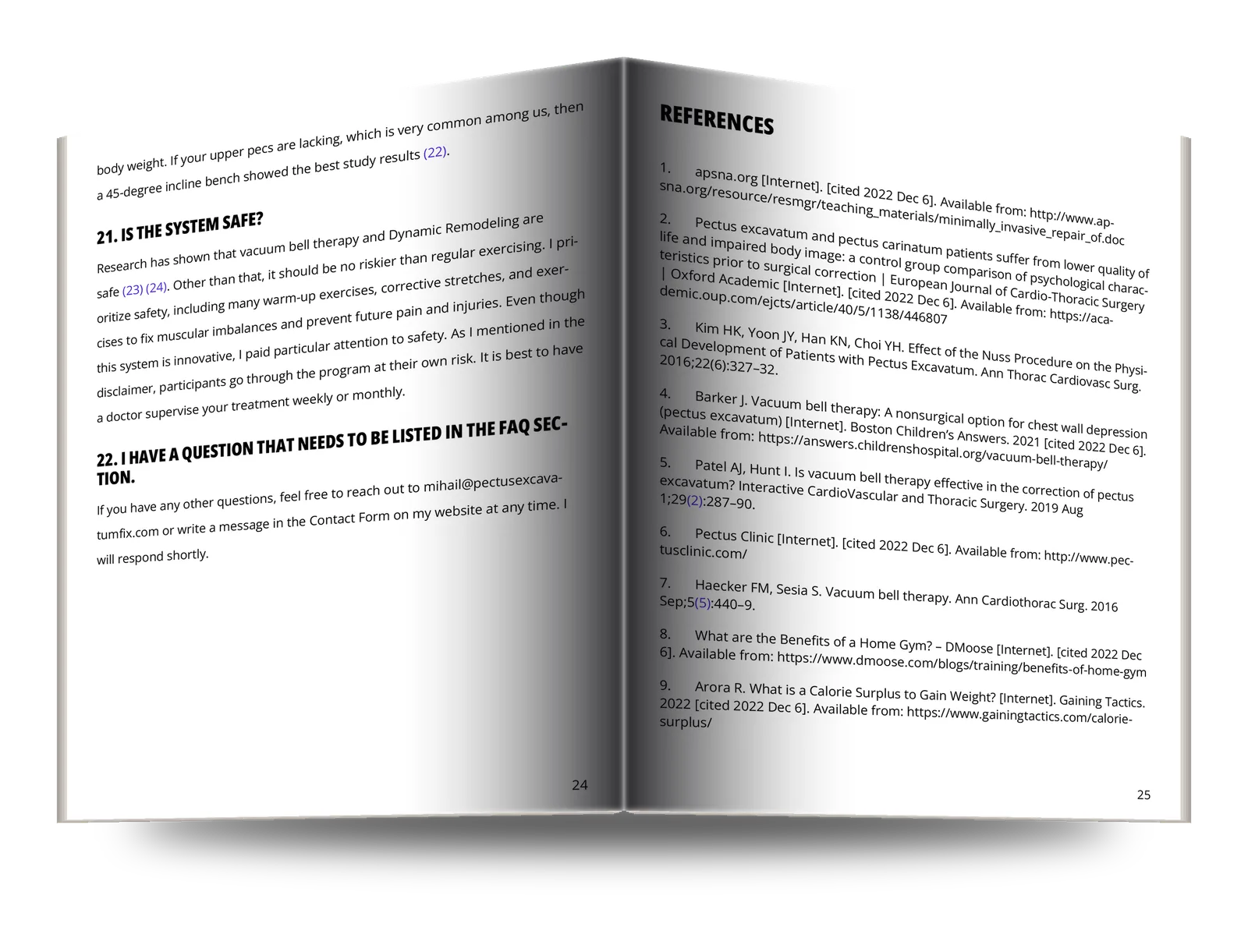 A two-column reference list closing one of the chapters